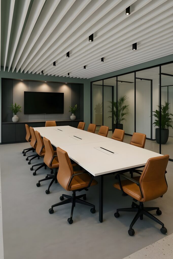 Office conference room designed by EXE Interior in Pune