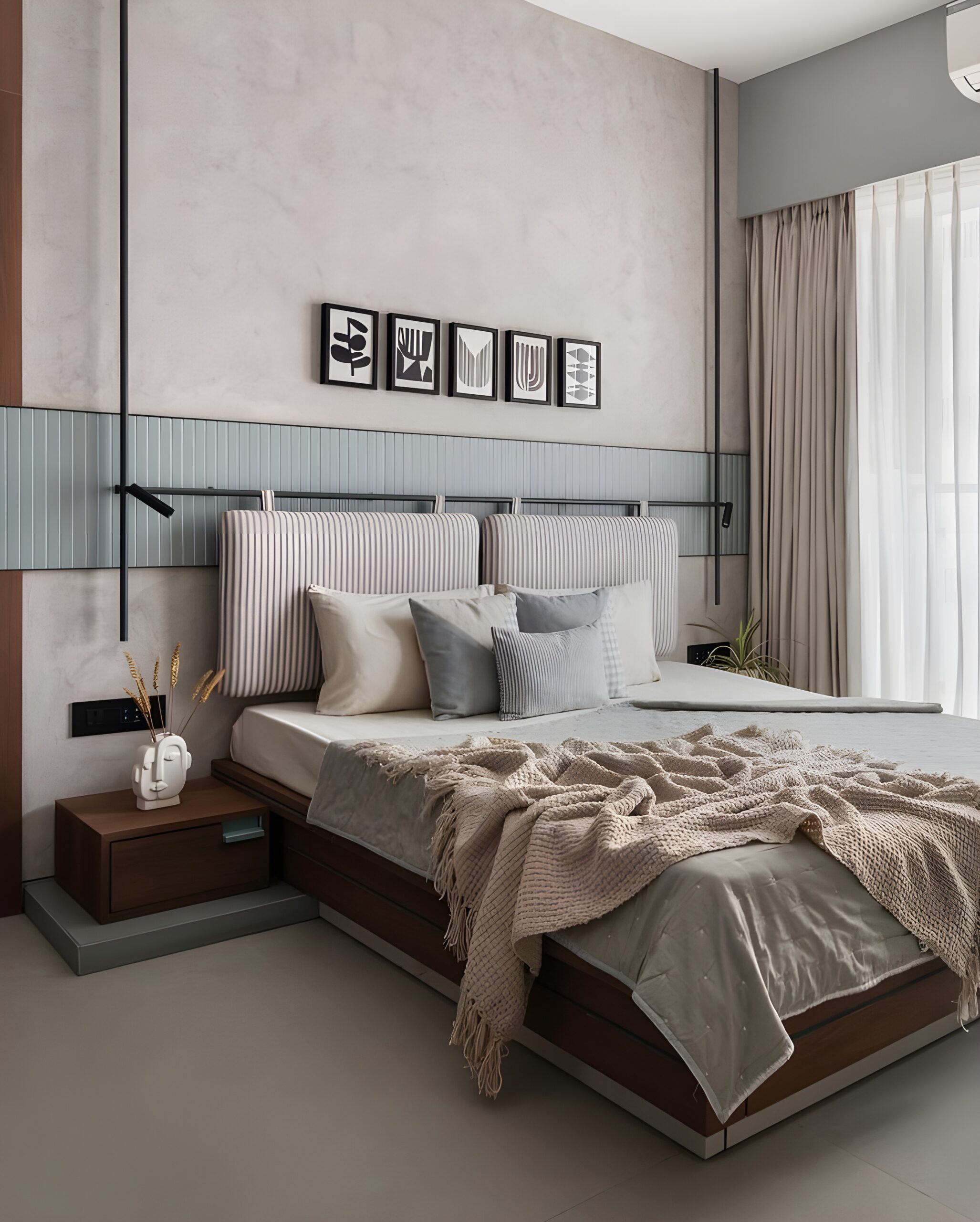 Bedroom interior designed by EXE Interior